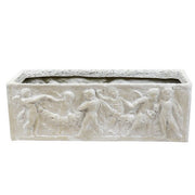Rectangular Cherub Window Box Planter Outdoor Statue (12 - Inch) Side View