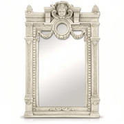 Rectangular Mirror With An Ornate Frame With Cherub Head (8-Inch)