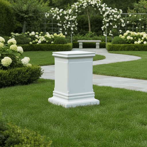 Rectangular Panel Outdoor Statue (22 - Inch) Side Angle