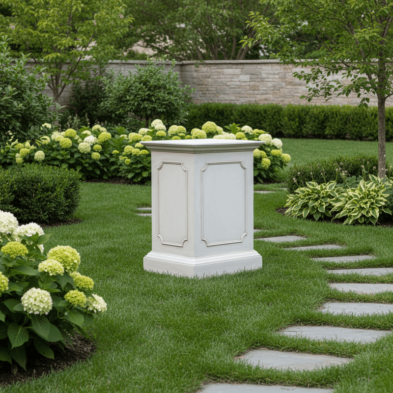 Rectangular Pedestal Statue (40 - Inch) Side Angle