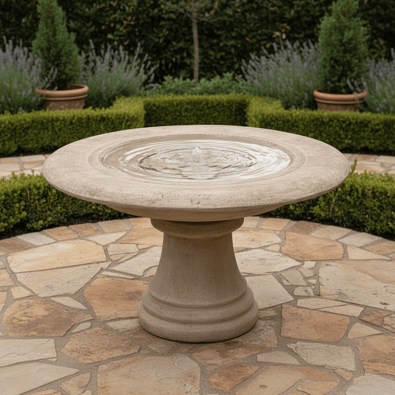 Reflecting Pool Garden Fountain (20 - Inch) Side Angle