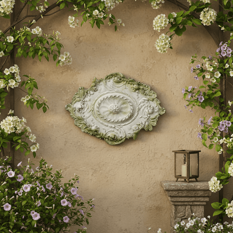 Regal Medallion Outdoor Plaque (32.0 - Inch) Side Angle