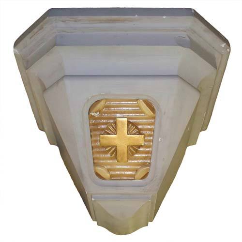 Religious Bracket with Cross Statue (14 - Inch)