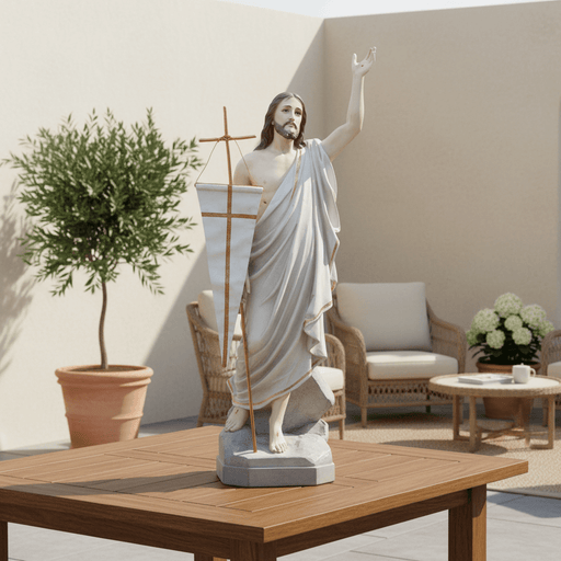 Resurrected Christ Religious Statue (48 - Inch) Side Angle