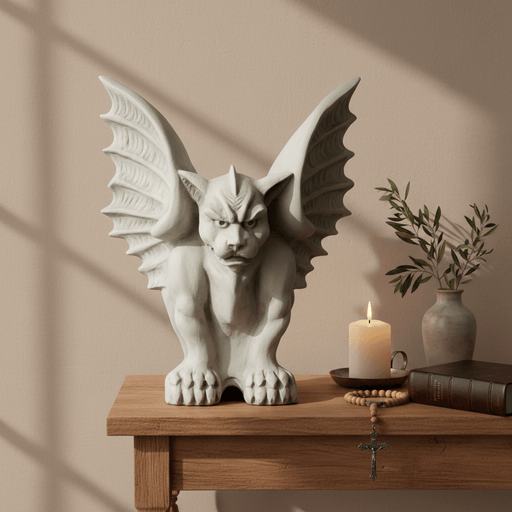 Rock N Roll Garg Statue (10 - Inch) Side Angle