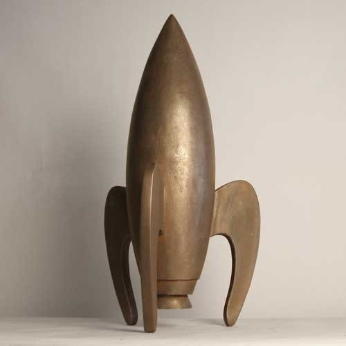 Rocket Ship Statue (35-Inch)