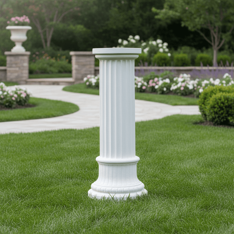 Roma Pedestal Statue (39 - Inch) Side Angle