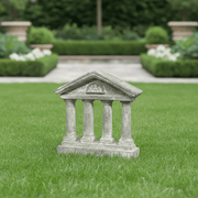 Roman Four Column Outdoor Statue (10 - Inch) Side Angle