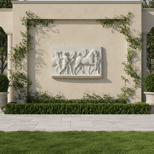 Romans with Horse Garden Plaque (24-Inch)