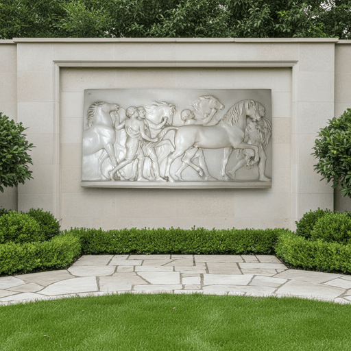 Romans with Horse Garden Plaque (24-Inch)
