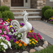 Rooster Garden Statue (22 - Inch) Side Angle