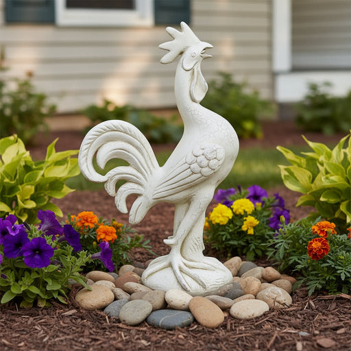 Rooster Garden Statue (22 - Inch) Side Angle