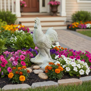 Rooster Garden Statue (28 - Inch) Side Angle