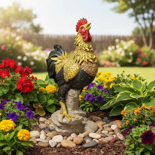 Rooster Garden Statue (28-Inch)