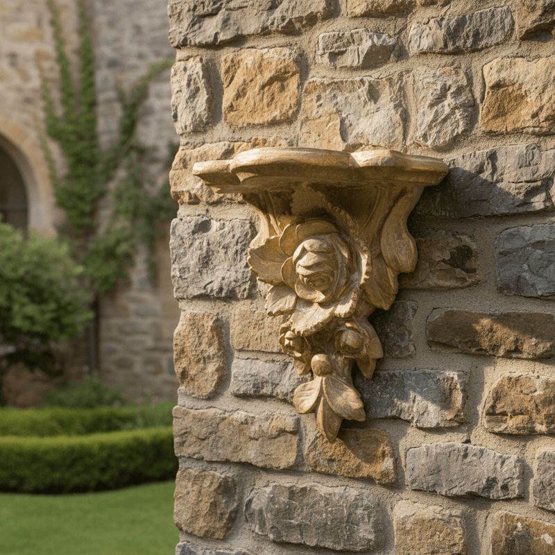 Rose Cluster Outdoor Bracket (10 - Inch) Side Angle