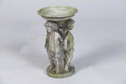 Round Cherub Candleholder Outdoor Statue (12 - Inch)