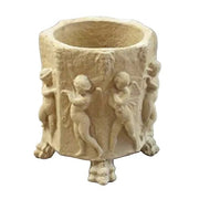 Round planter with Dancing Cherubs Outdoor Statue (18-Inch)
