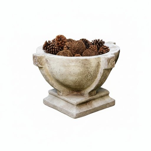 Round Prairie Pot Outdoor Statue (17 - Inch)