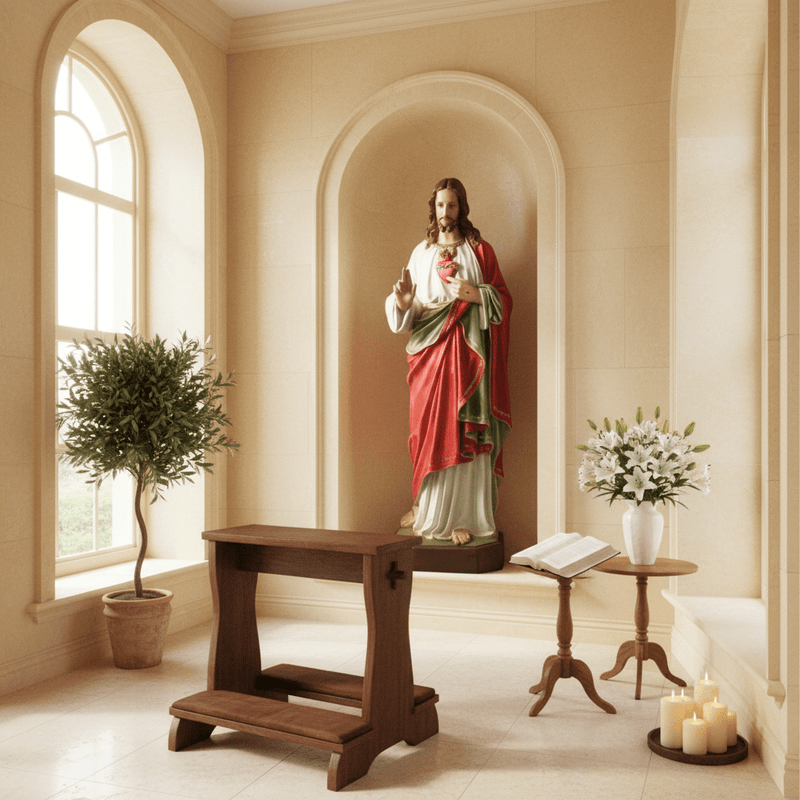 Sacred Heart Jesus Hand Raised Statue (52-Inch)