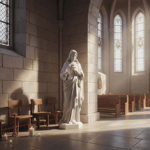 Sacred Heart of Jesus Hand Raised Statue (52-Inch)