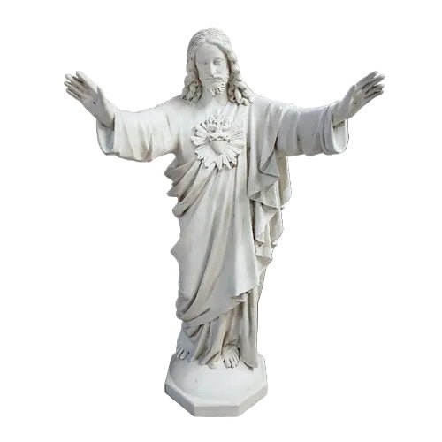 Sacred Heart of Jesus Hands Raised Statue (60-Inch)