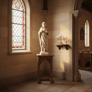 Sacred Heart of Jesus Statue (16 - Inch) Side Angle