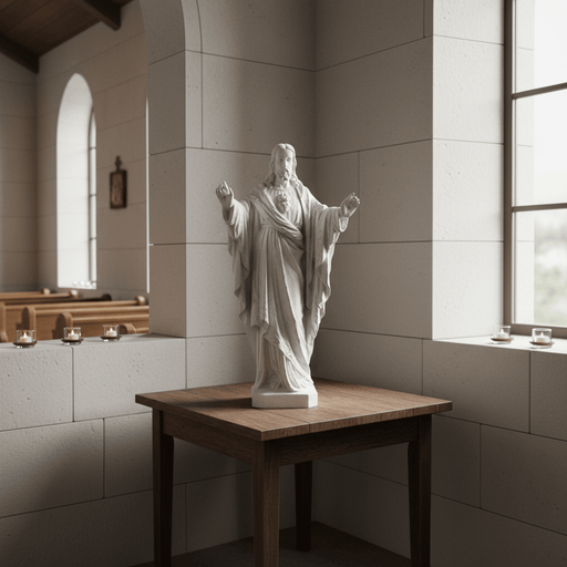 Sacred Heart of Jesus Statue (26 - Inch) Side Angle