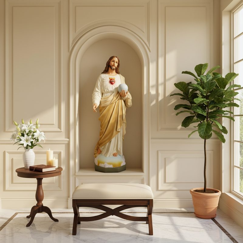 Sacred Heart of Jesus Statue (62-Inch)
