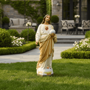 Sacred Heart of Jesus Statue (62 - Inch) Side Angle