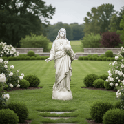 Sacred Heart To The World Statue (62 - Inch) Side Angle