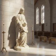 Saint Anne with Child Statue (50 - Inch) Side Angle