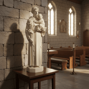 Saint Anthony Wall Hanging Statue (32 - Inch) Side Angle