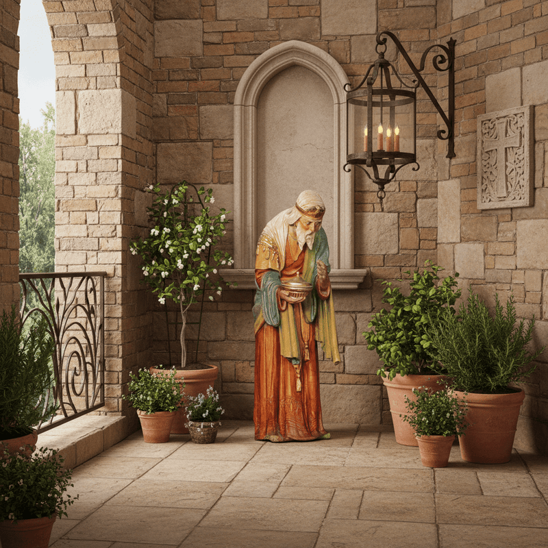 Saint Balthazar Wiseman Religious Statue (51 - Inch) Side Angle
