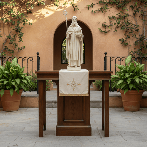 Saint Benedict Religious Statue (30 - Inch) Side Angle