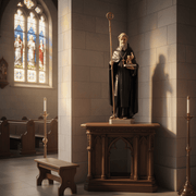 Saint Benedict Religious Statue (30 - Inch) Side Angle