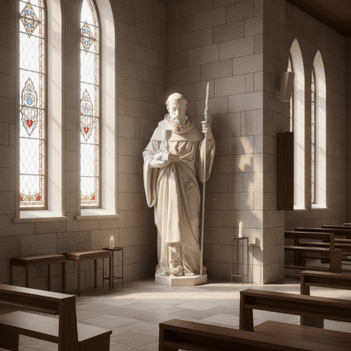 Saint Benedict Religious Statue (68 - Inch) Side Angle