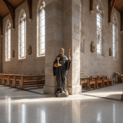Saint Benedict Religious Statue (68 - Inch) Side Angle