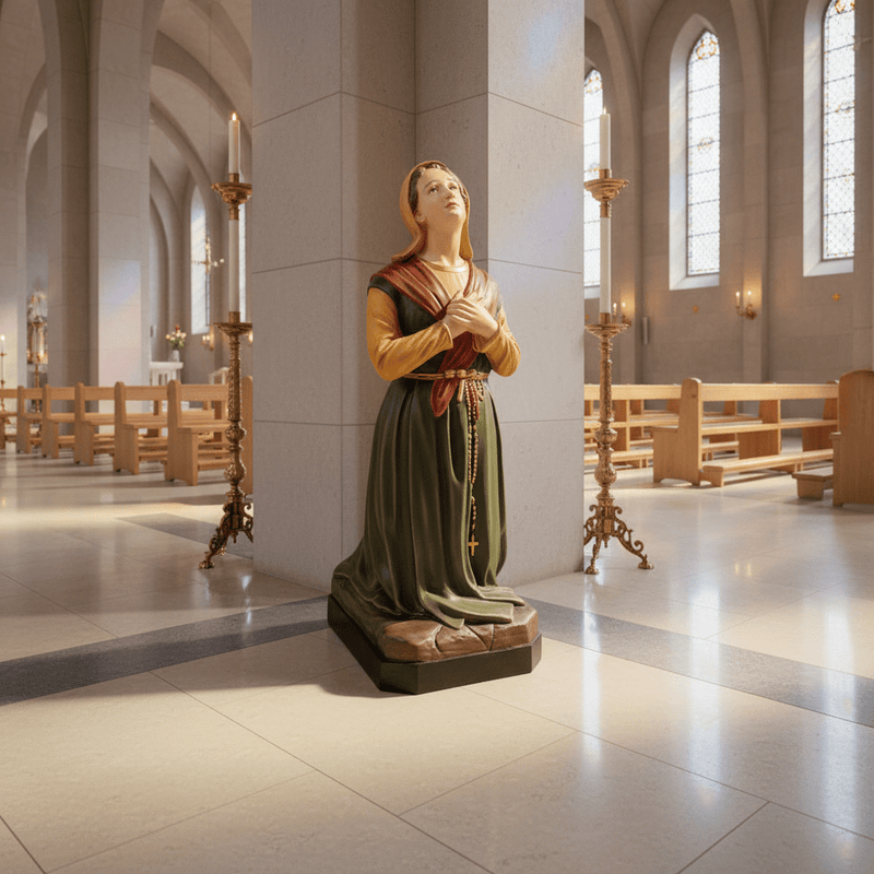 Saint Bernadette Religious Statue (43 - Inch) Side Angle
