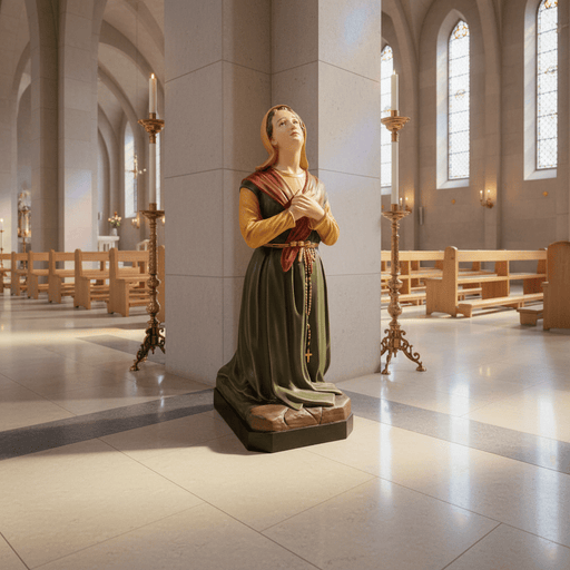 Saint Bernadette Religious Statue (43 - Inch) Side Angle