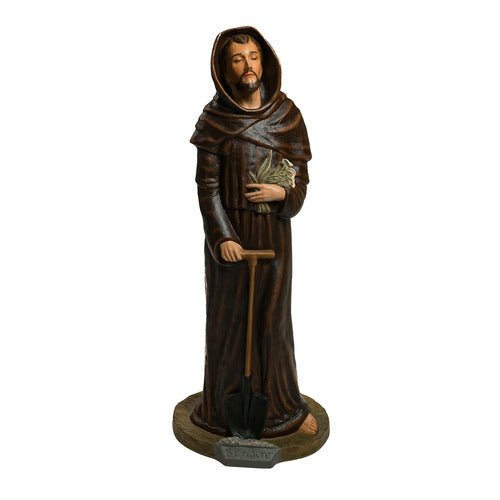 Saint Fiacre Religious Statue (44 - Inch) Side View