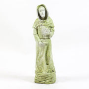 Saint Fiacre Religious Statue on Rock Base (25 - Inch) Side View