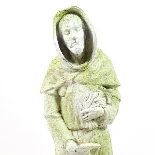 Saint Fiacre Religious Statue on Rock Base (25 - Inch) Other Angle