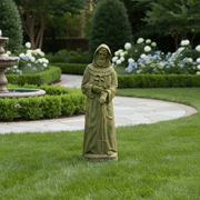 Saint Fiacre Statue (25 - Inch) Side Angle