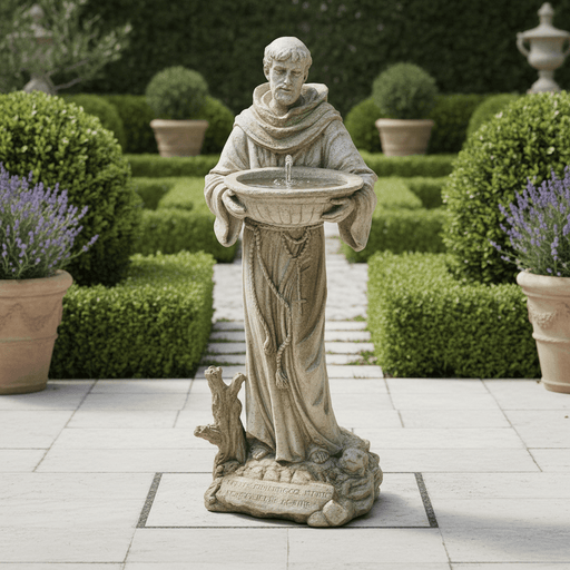 Saint Francis Garden Fountain with Bowl (23 - Inch)