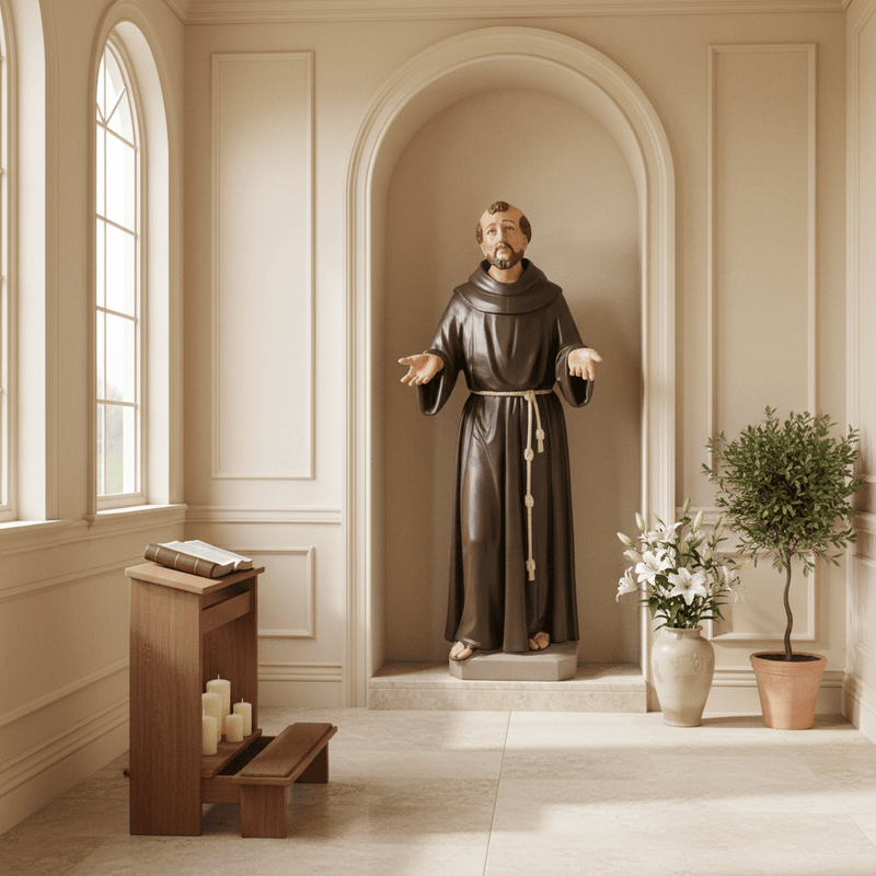 Saint Francis of Assisi Pleading Statue (64-Inch)
