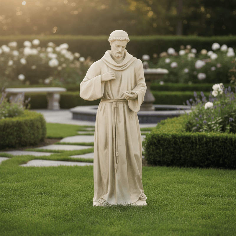 Saint Francis of Assisi Religious Statue (56 - Inch) Side Angle