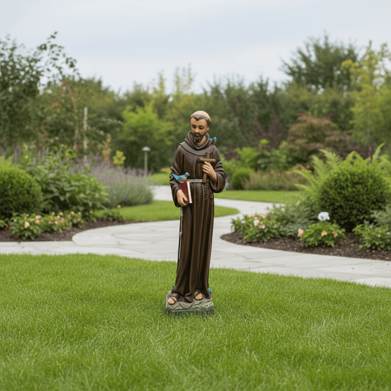 Saint Francis Religious Statue (43 - Inch) Side Angle