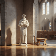 Saint Francis with Dove Statue (74 - Inch) Side Angle