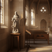 Saint Francis with Squirrels Statue (37 - Inch) Side Angle