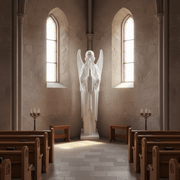 Saint Gabriel the Archangel Statue (63 - Inch) Side Angle